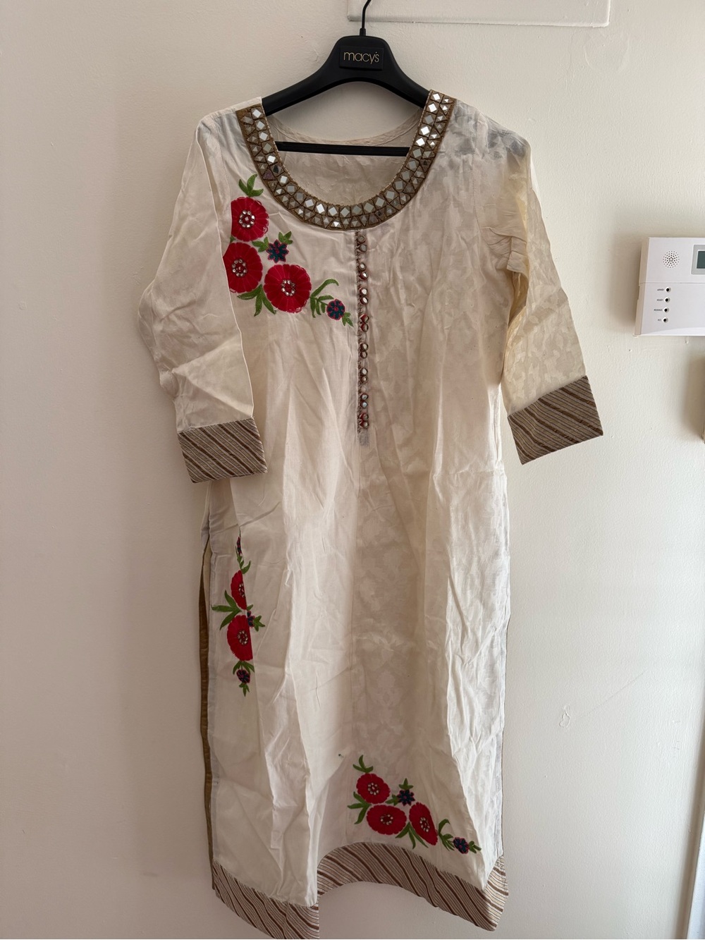 Embroidered 3 Piece Set Women's Kurta Dress with Skirt and Dupata